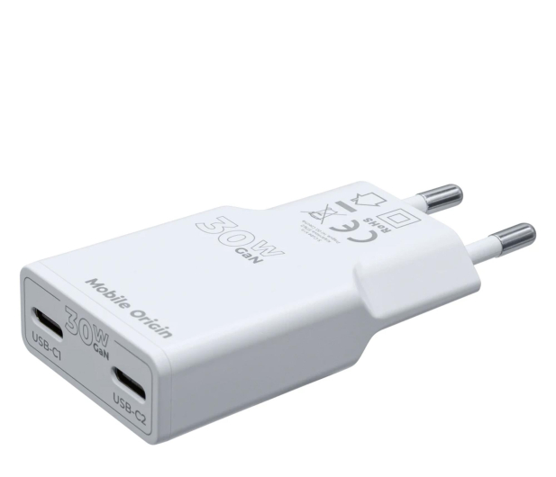 Mobile Origin GaN 30W Slim Charger MO18 Dual USB-C white - 1485293 - zdjęcie